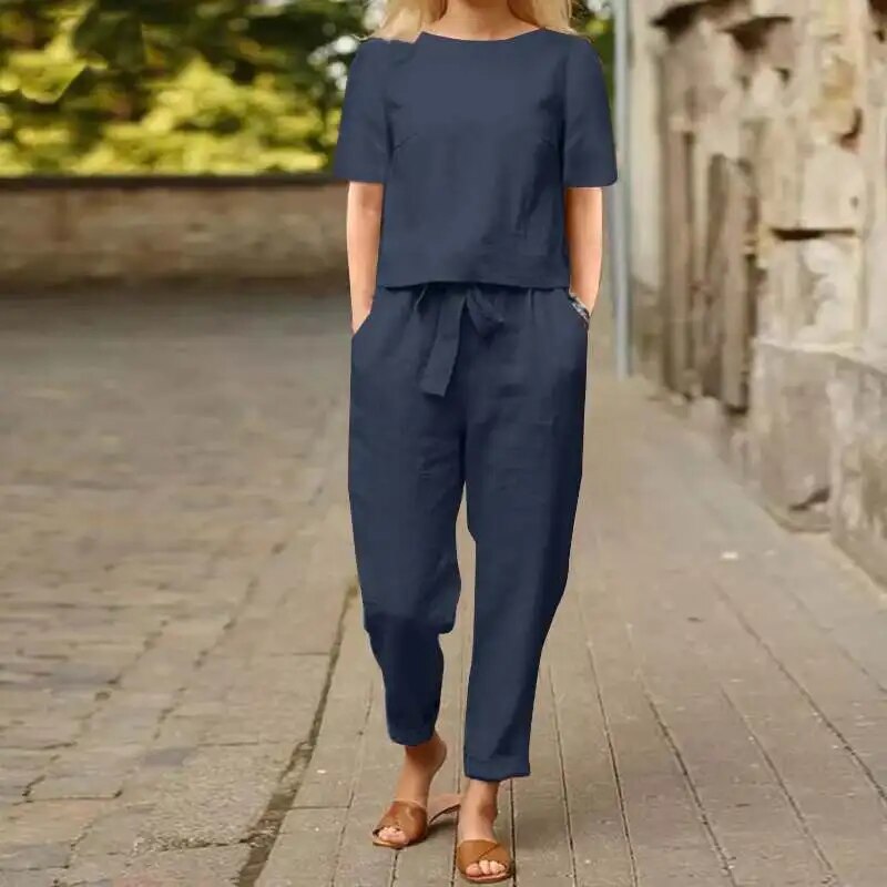 Women's Elegant and Cozy Two-Piece Outfit Set-The Yellow Prime