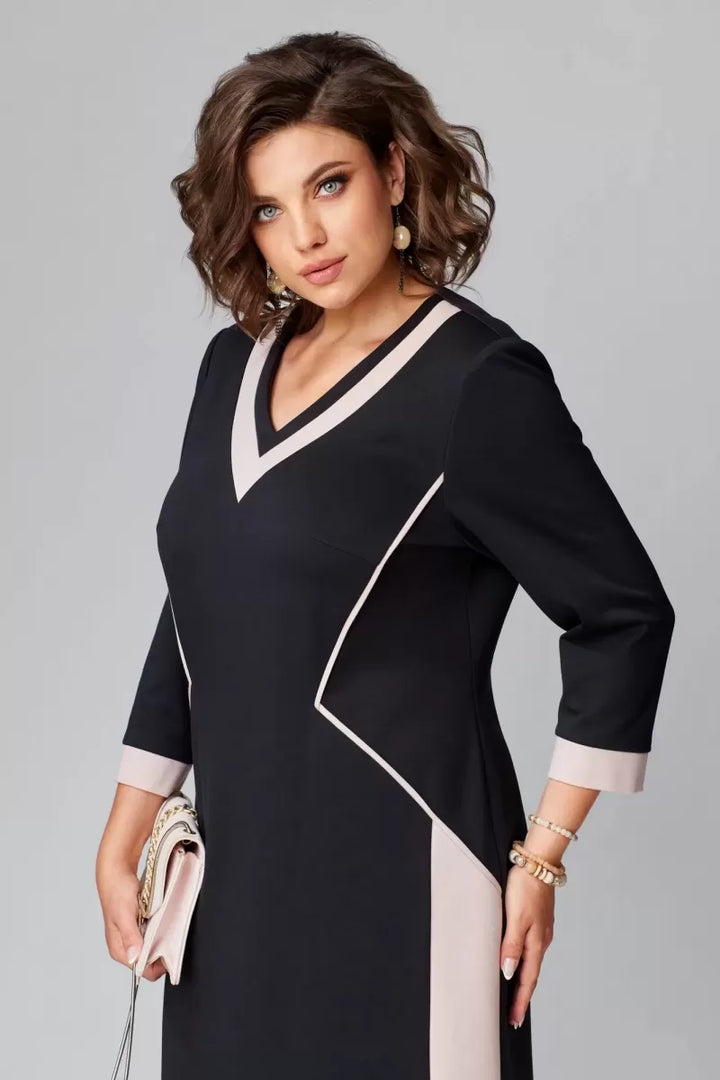 Alexa | Women's Elegant V-neck Dress-The Yellow Prime