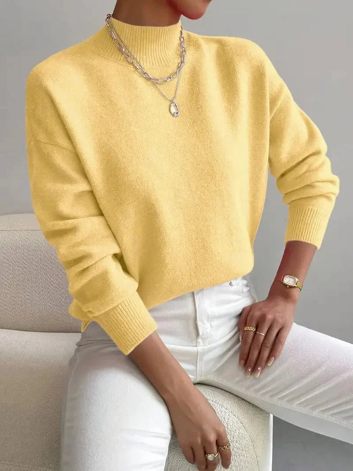 Women's High Collar Knitted Sweater
