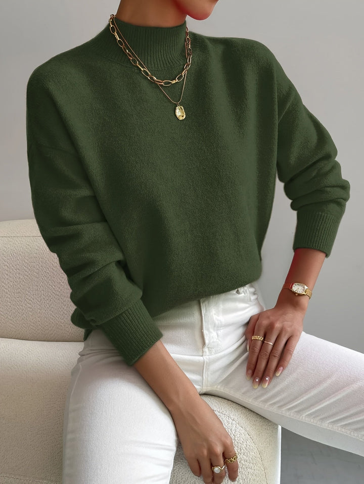 Women's High Collar Knitted Sweater