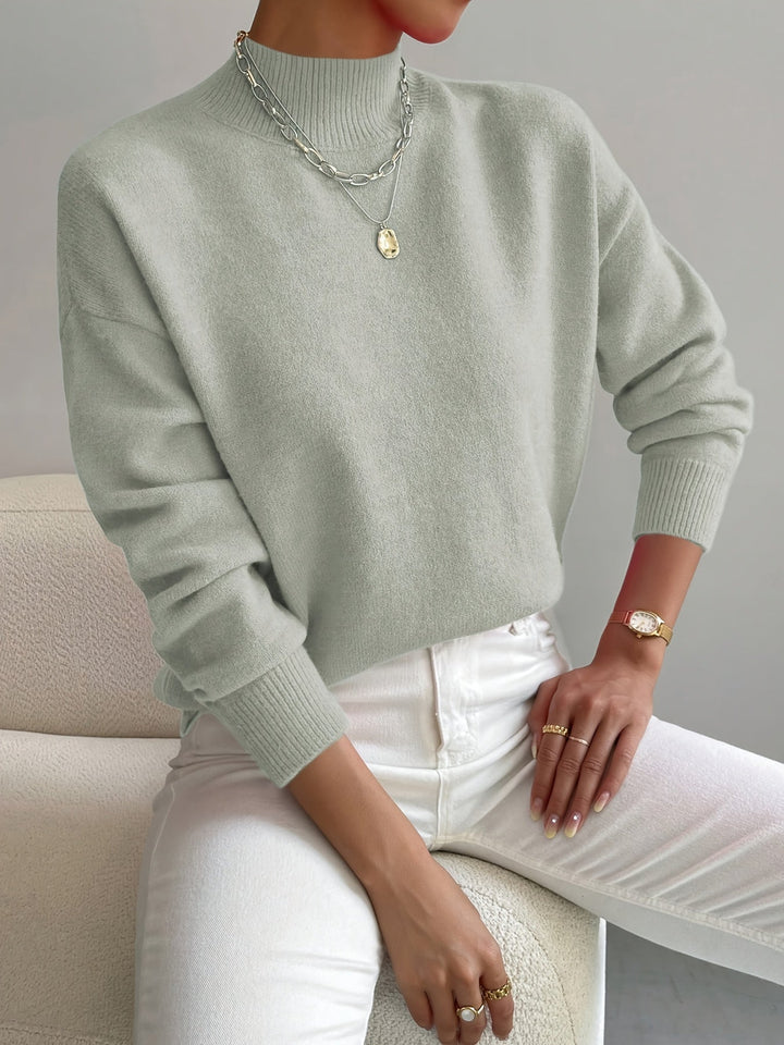 Women's High Collar Knitted Sweater