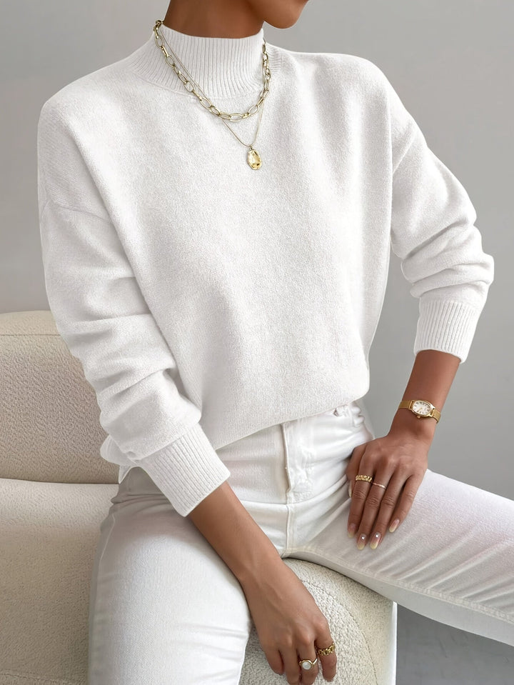 Women's High Collar Knitted Sweater