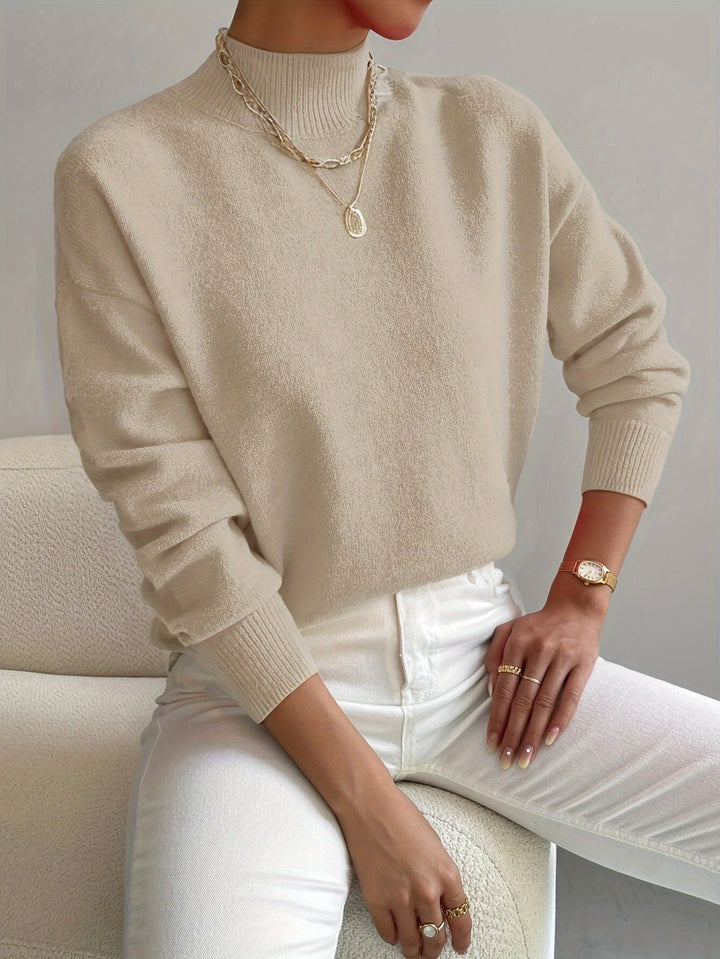 Women's High Collar Knitted Sweater