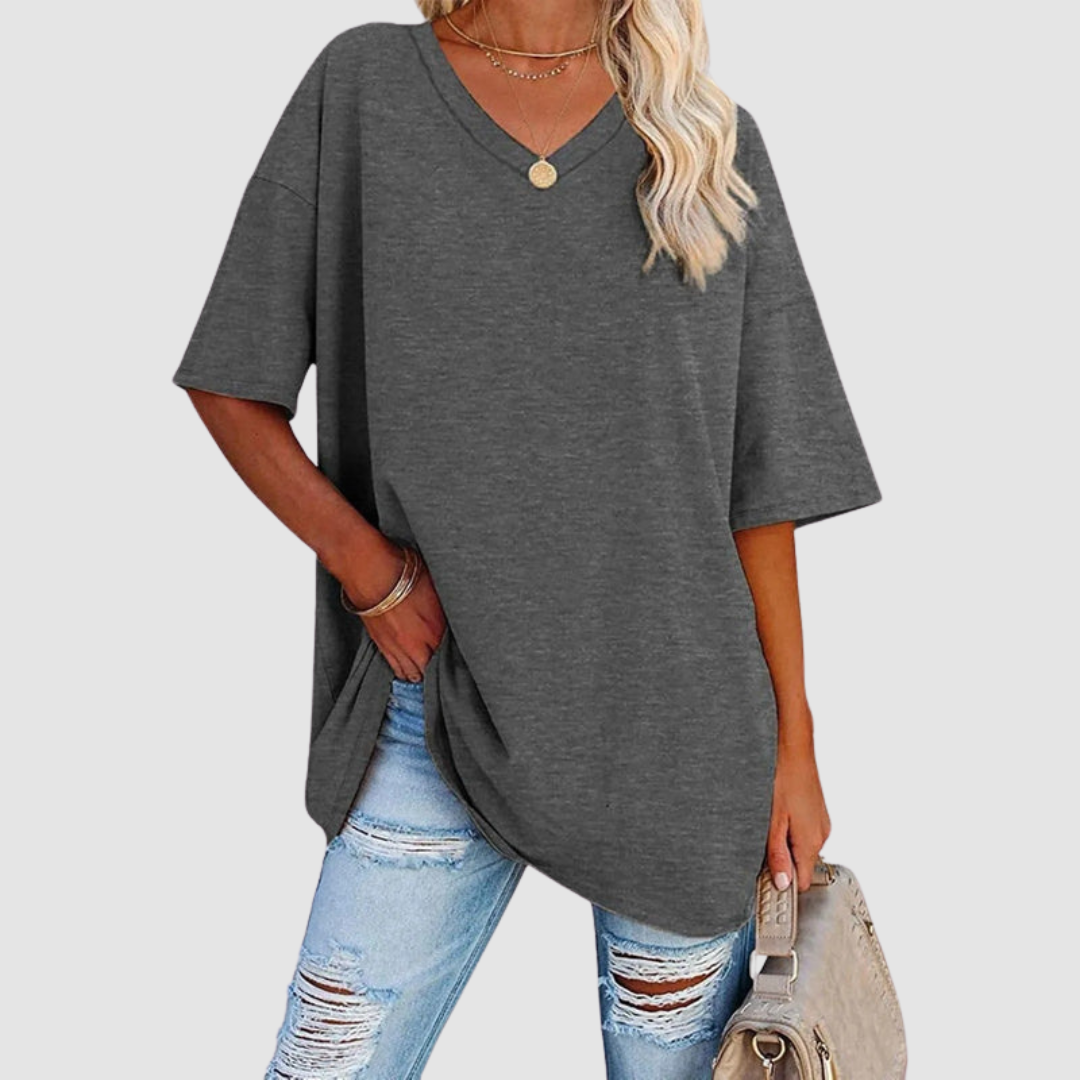 Women's Elegant V-neck T-Shirt-The Yellow Prime