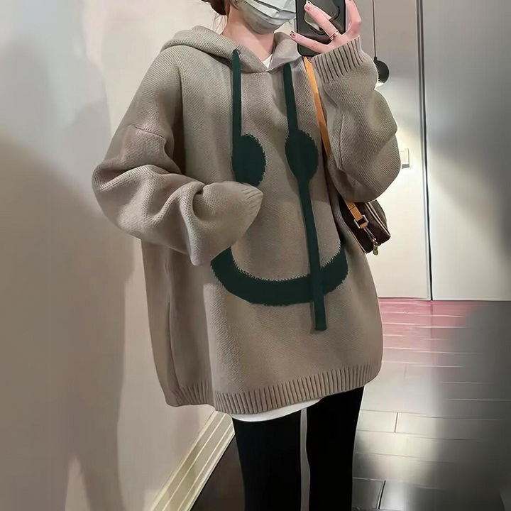 Women's Oversized Knit Hoodie - Warm and Cozy Everyday Wear-The Yellow Prime