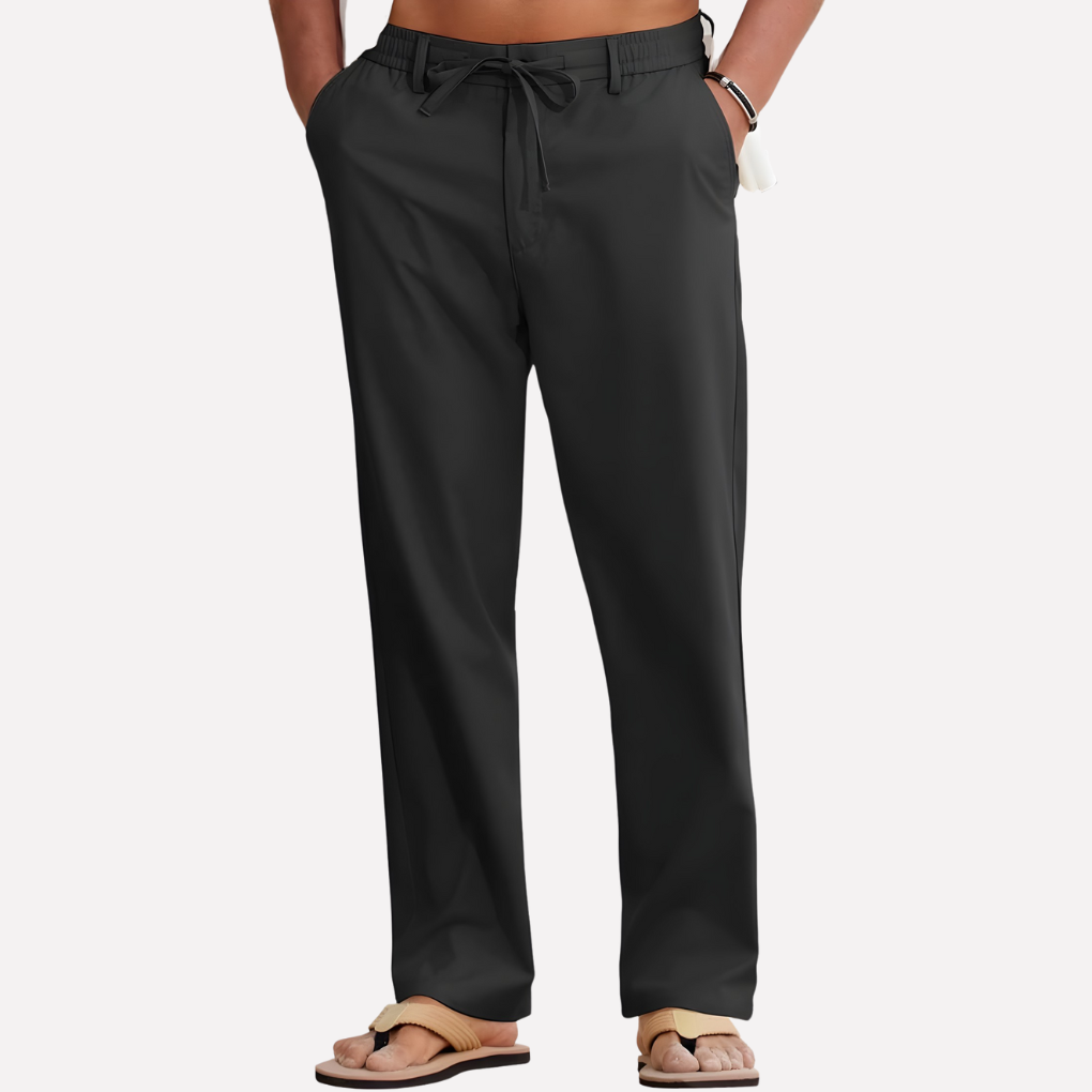 Men's Lightweight Cotton Linen Trousers-The Yellow Prime