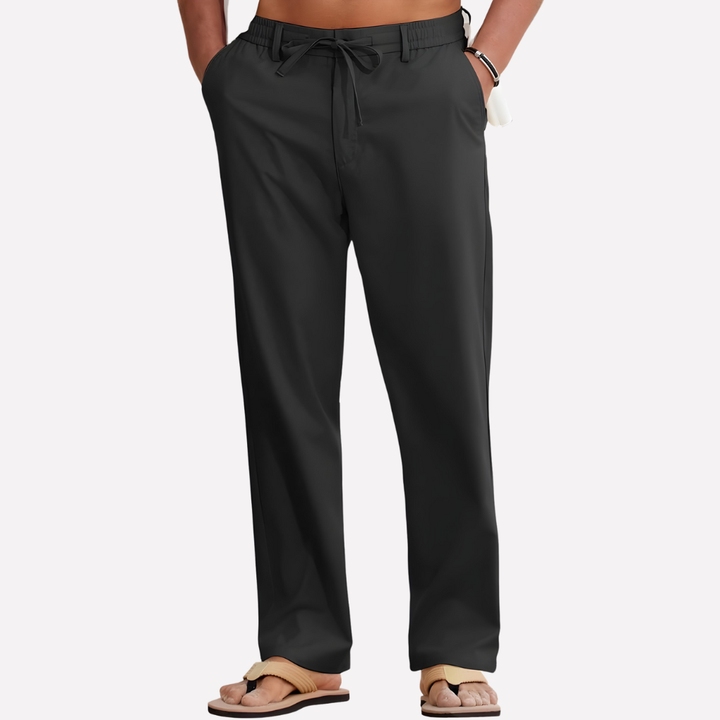 Men's Lightweight Cotton Linen Trousers-The Yellow Prime
