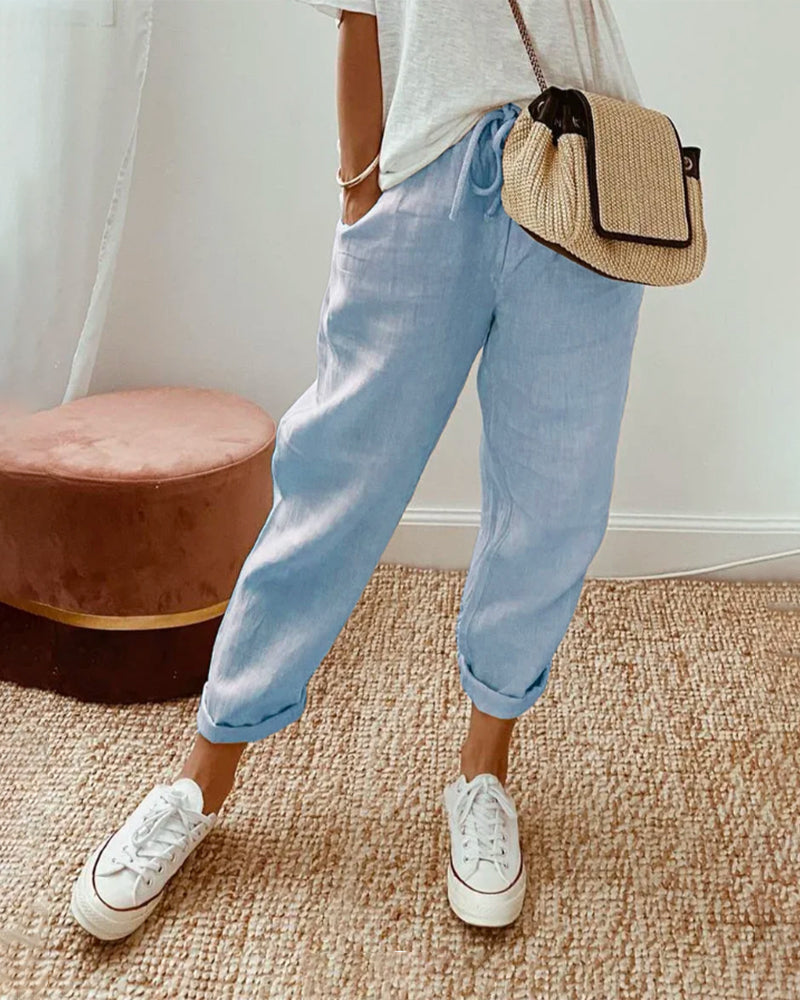 Women's Casual Elegant Trousers for Versatile Style-The Yellow Prime