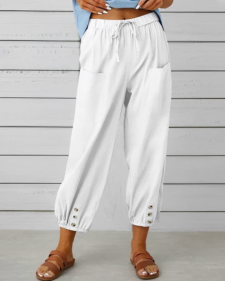Maya | Women's Fashionable High-Waisted Wide Leg Pants-The Yellow Prime