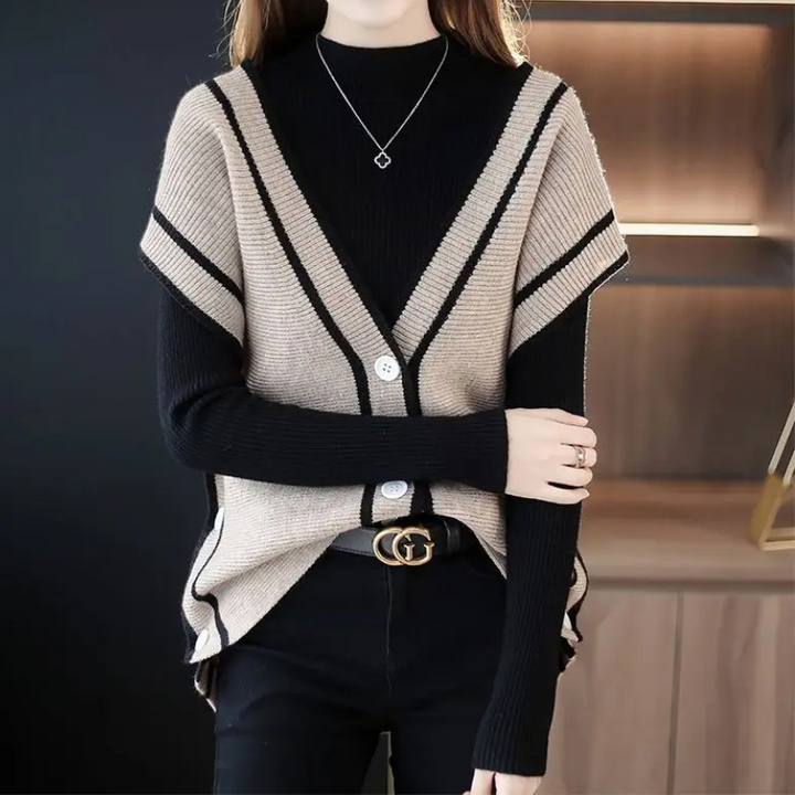 Women's V-Neck Contour Cardigan-The Yellow Prime