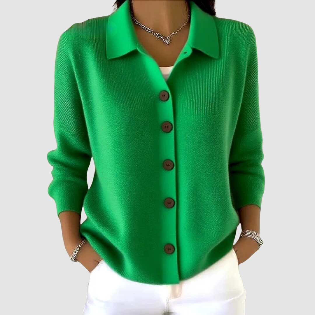 Riah | Women's Button-Up Knit Cardigan-The Yellow Prime
