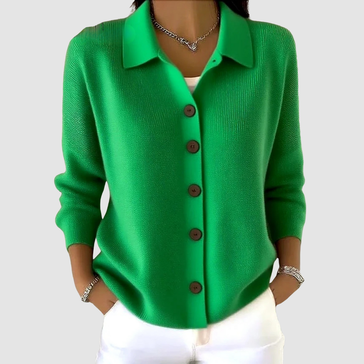 Riah | Women's Button-Up Knit Cardigan-The Yellow Prime