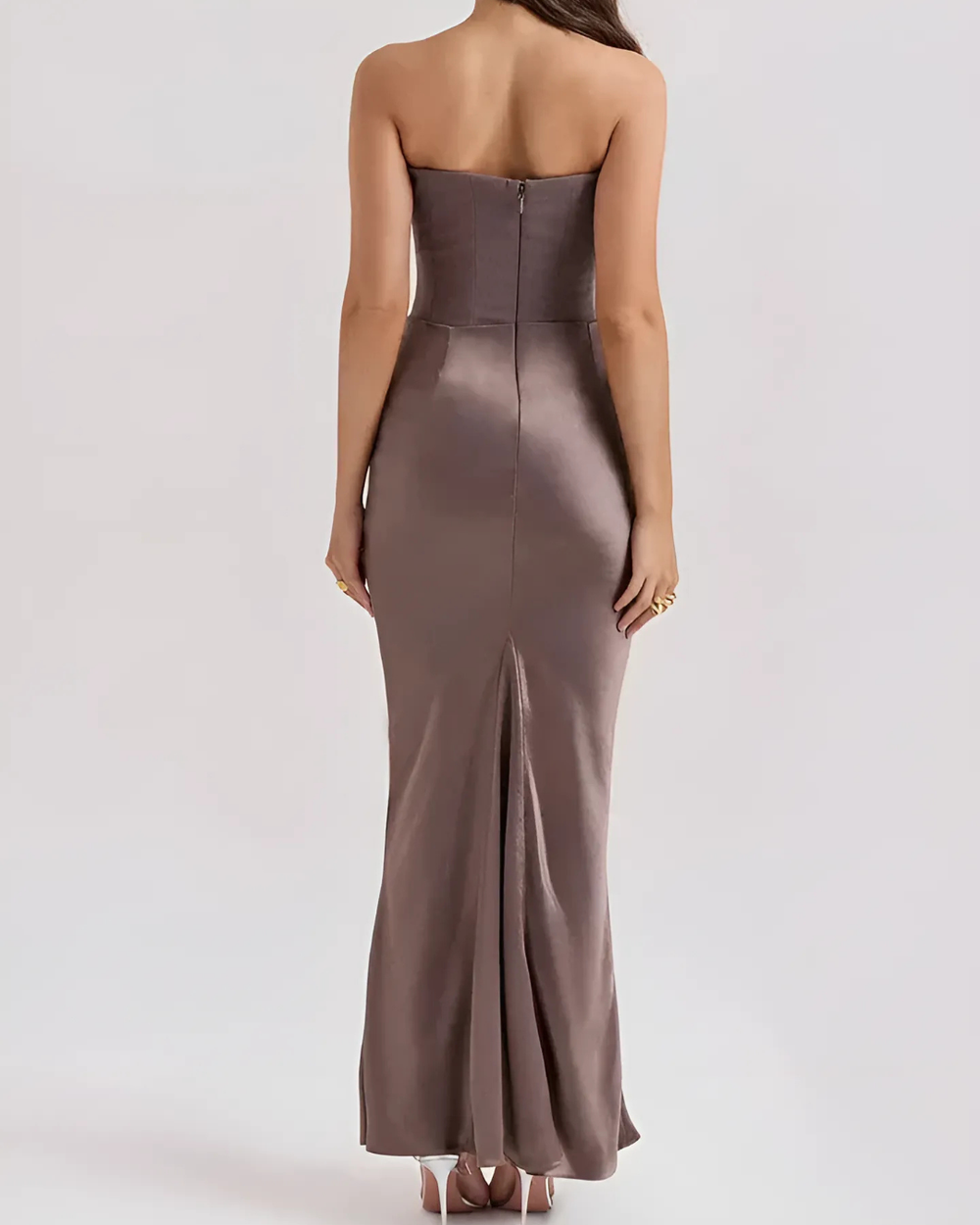 Elisabetta | Women's Draped Maxi Dress for Wedding Guests-The Yellow Prime
