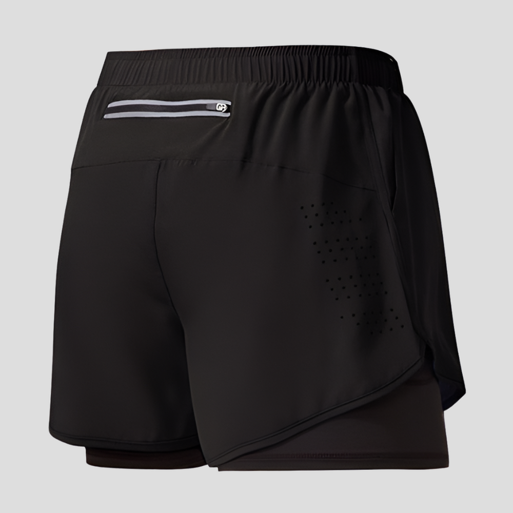 Men's Quick-Drying Running Shorts with Zipper Pocket-The Yellow Prime