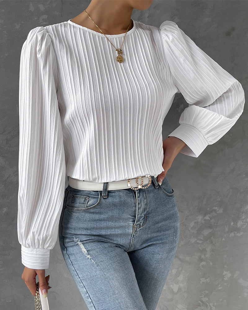 Women's Elegant Round Neck Shirt-The Yellow Prime