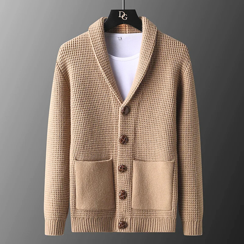 Men's Shawl Collar Cardigan - Wexford Style-The Yellow Prime