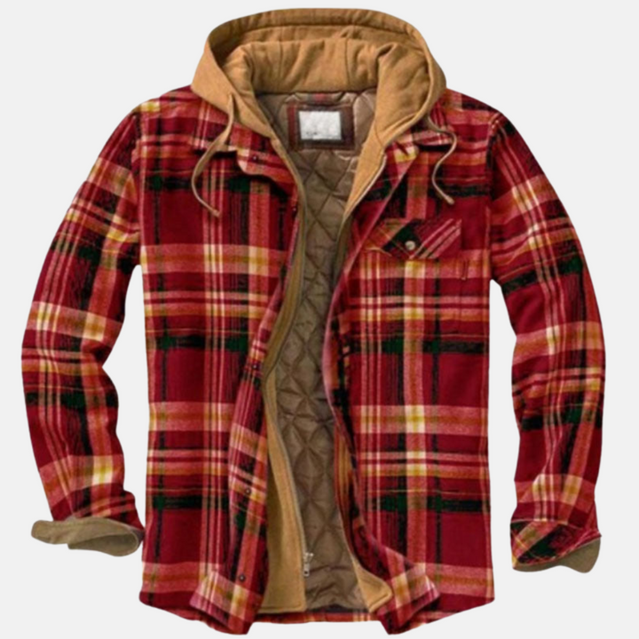 Chemise-veste matelassée en flanelle pour homme
