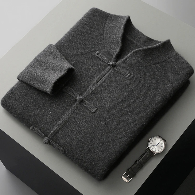 Men's Merino Wool Cardigan - Stylish and Comfortable Knitwear-The Yellow Prime