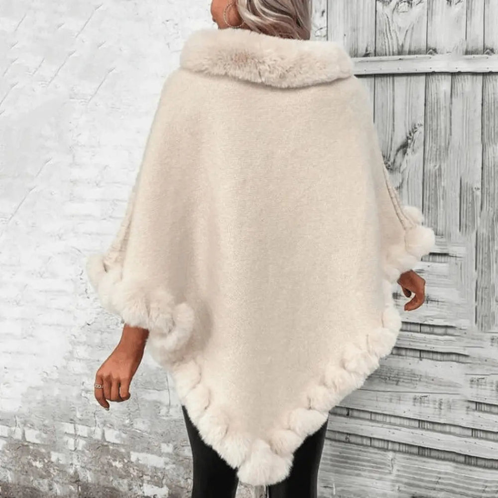 Women's Warm Cozy Poncho - Slouchy Cowl, Acrylic for Fall-The Yellow Prime