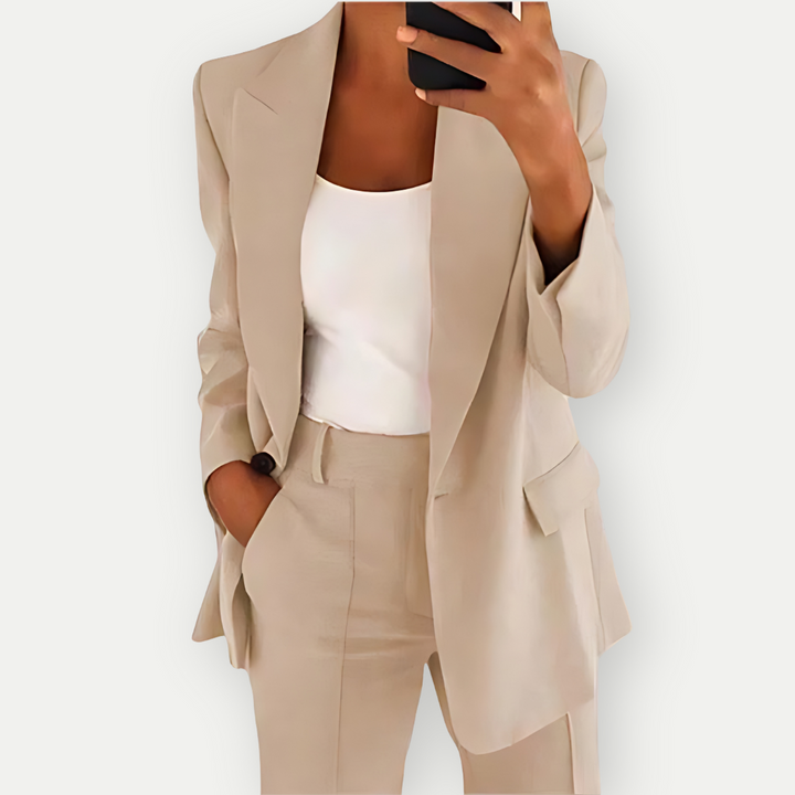 Women's Comfortable Formal Blazer Set-The Yellow Prime