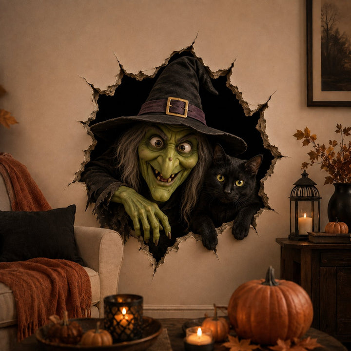 3D-halloweenmuurstickers voor griezelige inbraakdecoratie