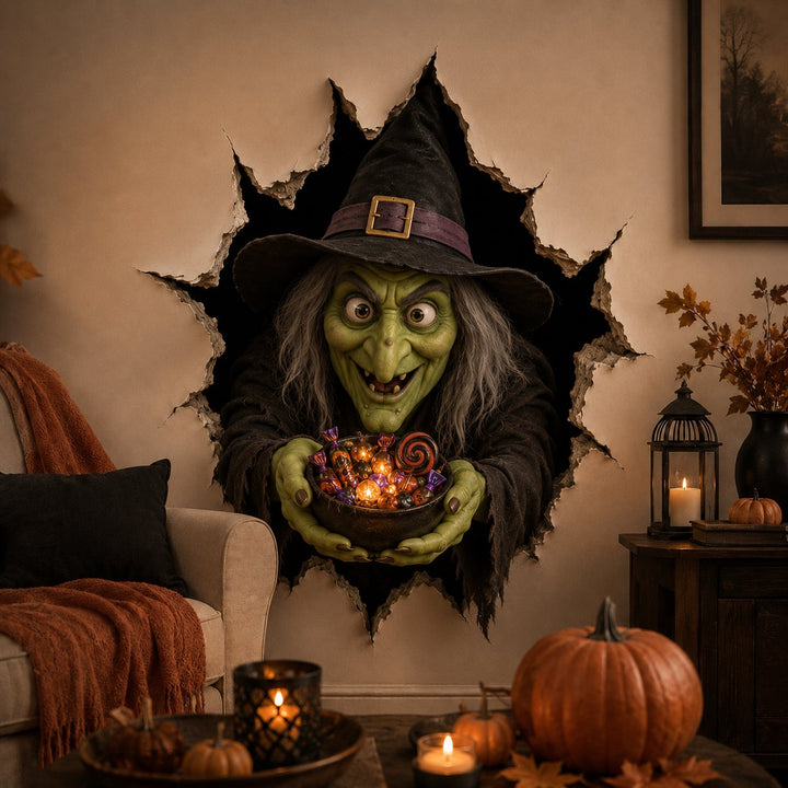3D-halloweenmuurstickers voor griezelige inbraakdecoratie