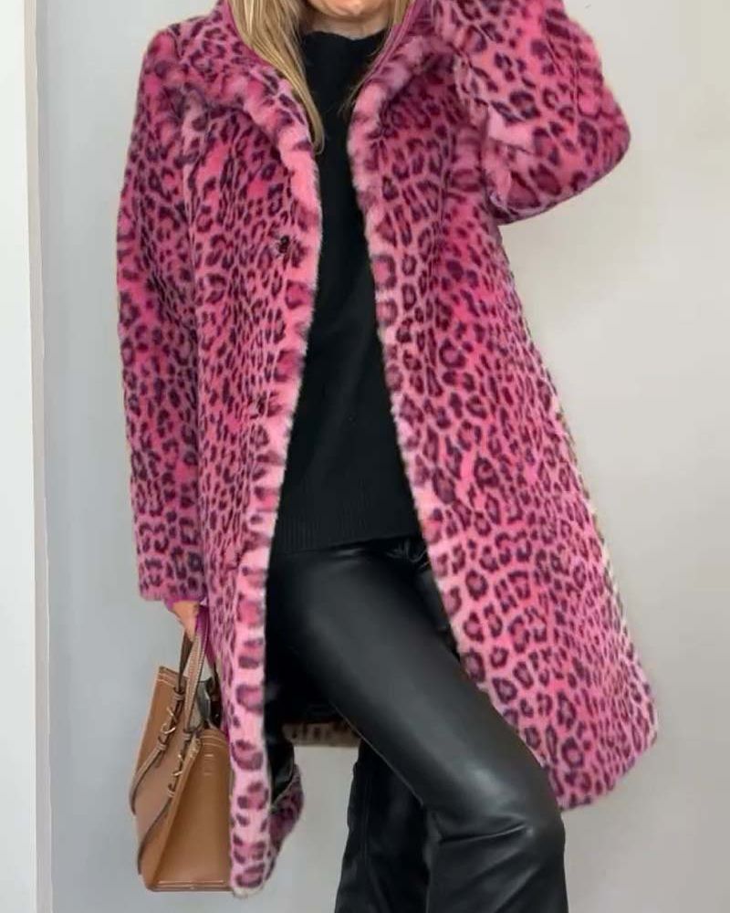 Lysandra | Women's Elegant Leopard Print Coat-The Yellow Prime