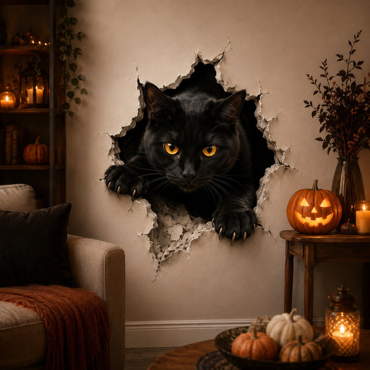 3D-halloweenmuurstickers voor griezelige inbraakdecoratie