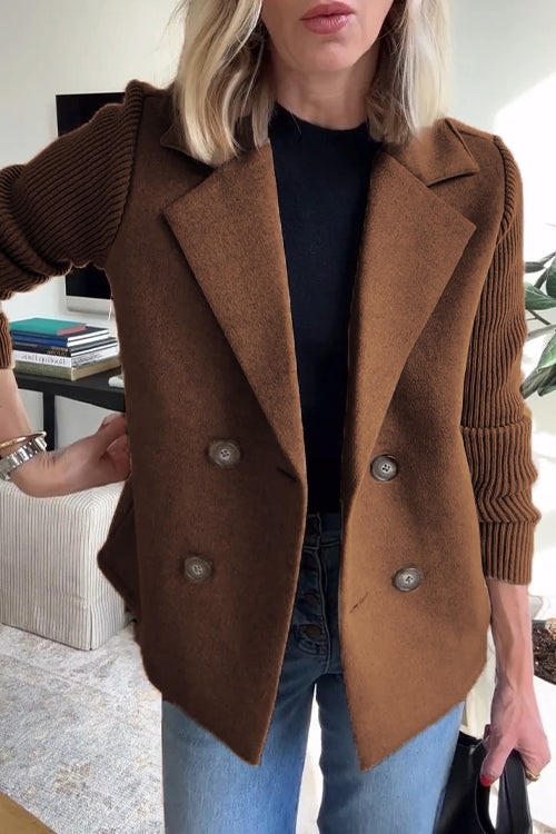Johanna | Women's Stylish Knit Double Breasted Blazer