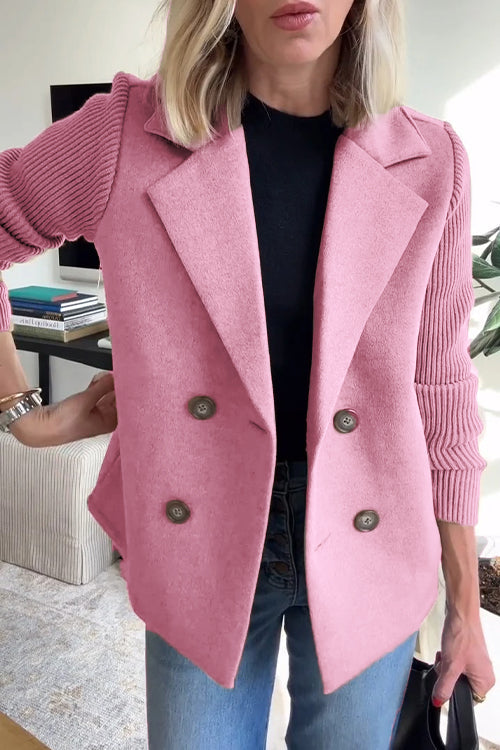 Johanna | Women's Stylish Knit Double Breasted Blazer