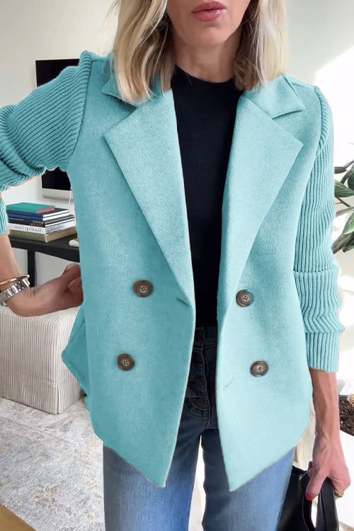 Johanna | Women's Stylish Knit Double Breasted Blazer