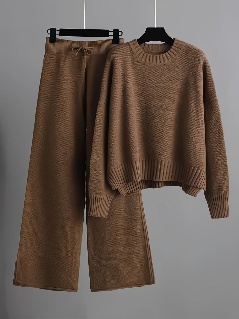 Emily | Women's Cozy Knit Loungewear Set-The Yellow Prime