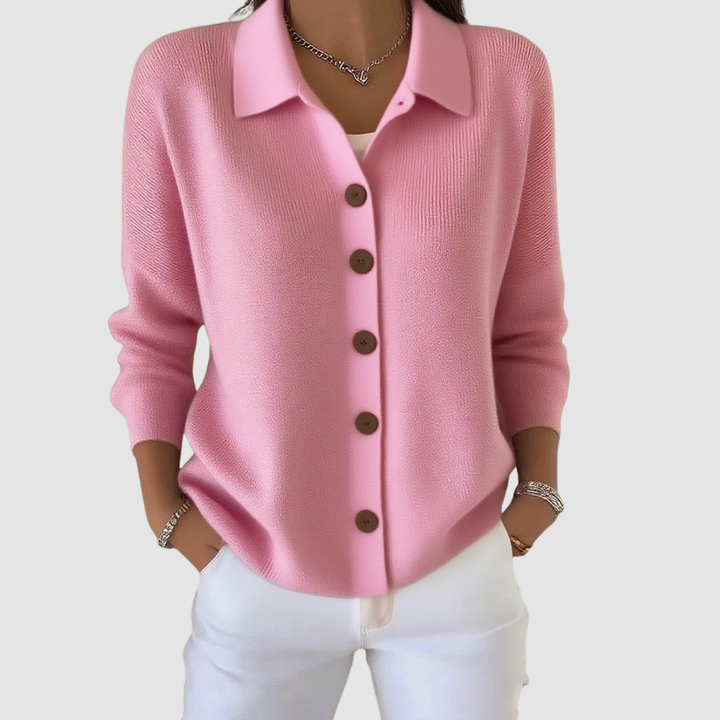 Riah | Women's Button-Up Knit Cardigan-The Yellow Prime