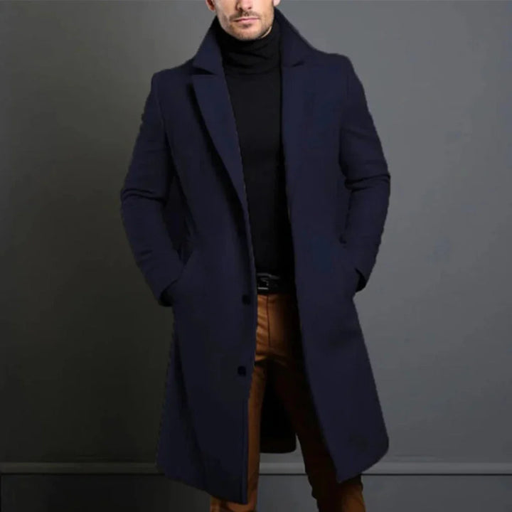 Men's Wool Blend Overcoat – Stylish Outerwear for Cool Weather