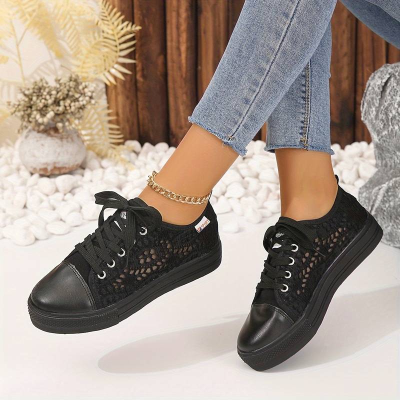 Women's Stylish and Breathable Lace Sneakers-The Yellow Prime
