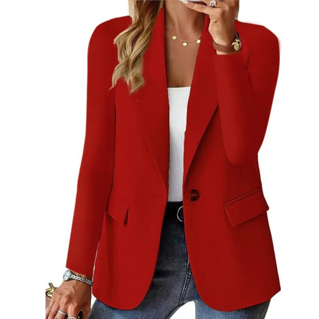 Women's Casual Blazer with Long Sleeves for Effortless Style-The Yellow Prime