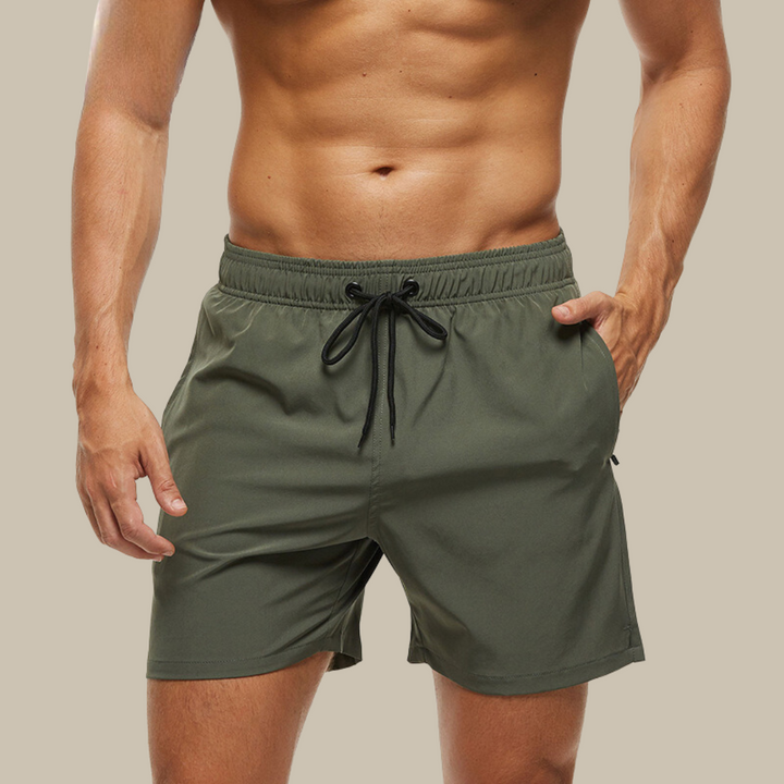 Men's Fast-Drying Swim Trunks with Adjustable Closure for Beach Fun-The Yellow Prime