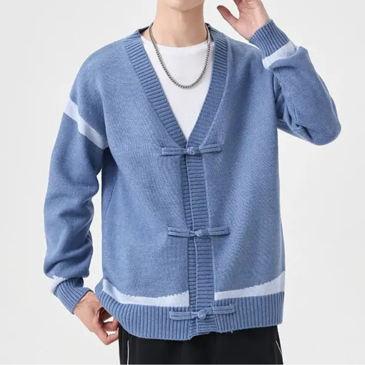 Men's Toggle Knit Cardigan-The Yellow Prime