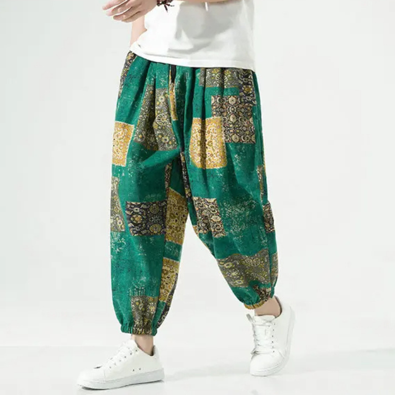Men's Cotton Patch Joggers - Comfortable and Stylish-The Yellow Prime
