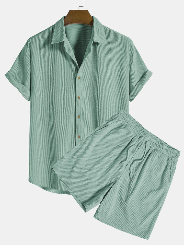Men's Lightweight Two-Piece Summer Outfit - Casual, Comfortable, Versatile-The Yellow Prime