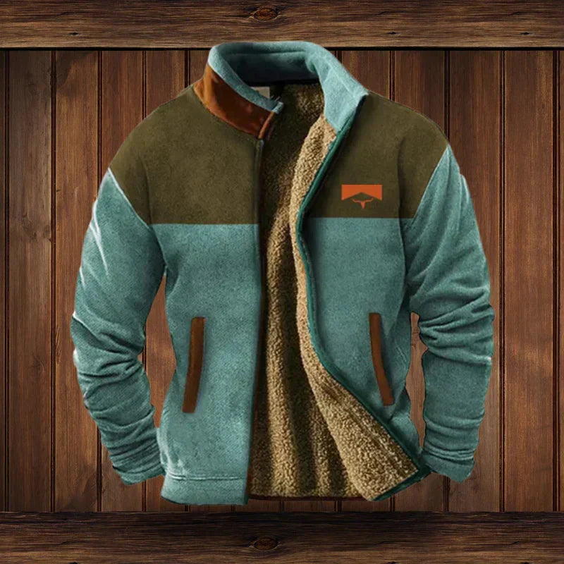Men's Warm Western-Style Jacket for Cold Weather Comfort