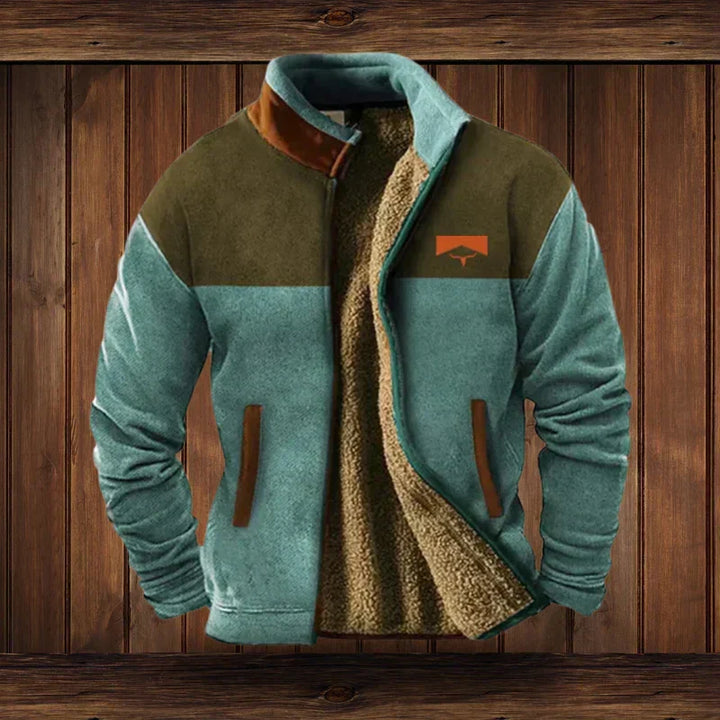 Men's Warm Western-Style Jacket for Cold Weather Comfort