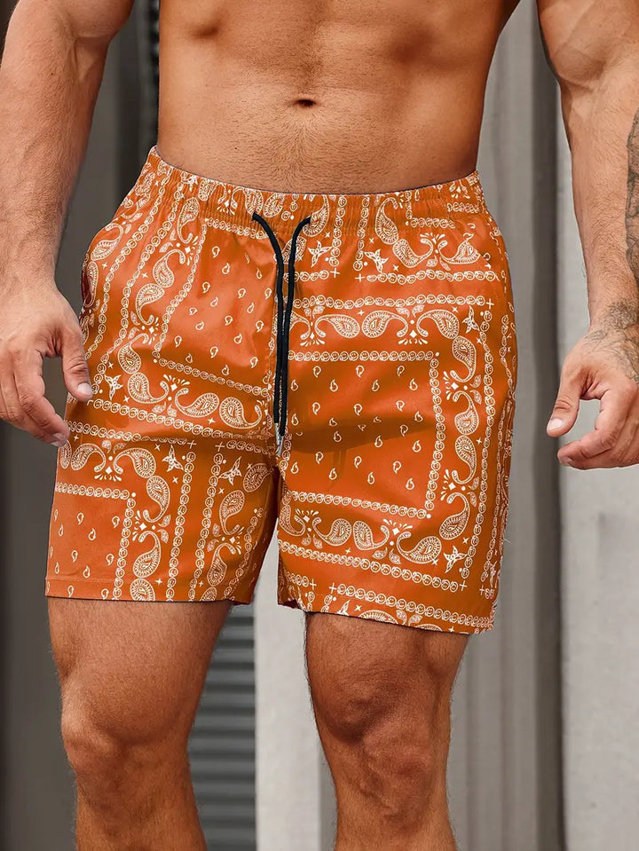 Janis | Men's Summer Bandana Print Shorts