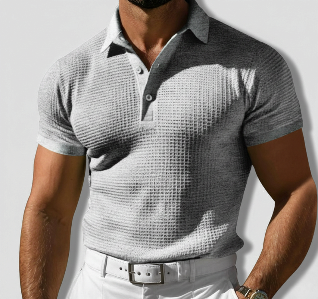 Raymond | Men's Knit Short Sleeve Casual Polo Shirt