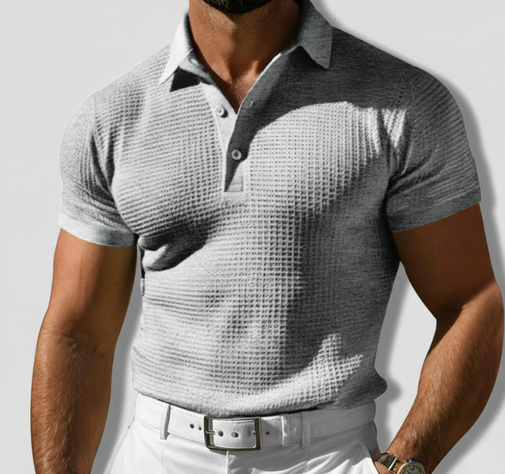 Raymond | Men's Knit Short Sleeve Casual Polo Shirt