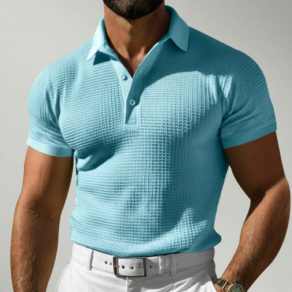 Raymond | Men's Knit Short Sleeve Casual Polo Shirt