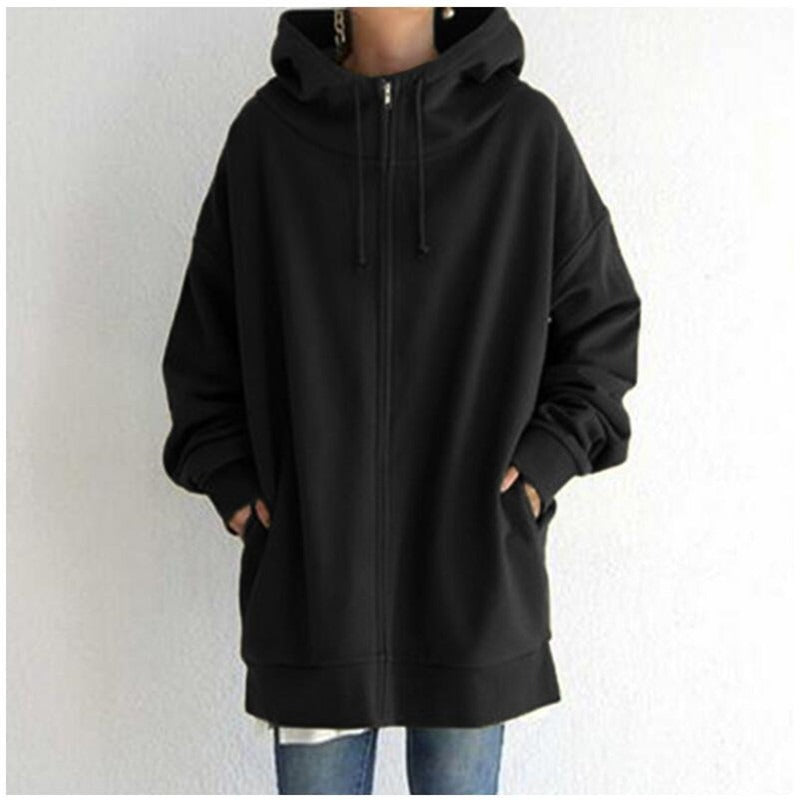 Women's Oversized Warm Fleece Hoodie-The Yellow Prime