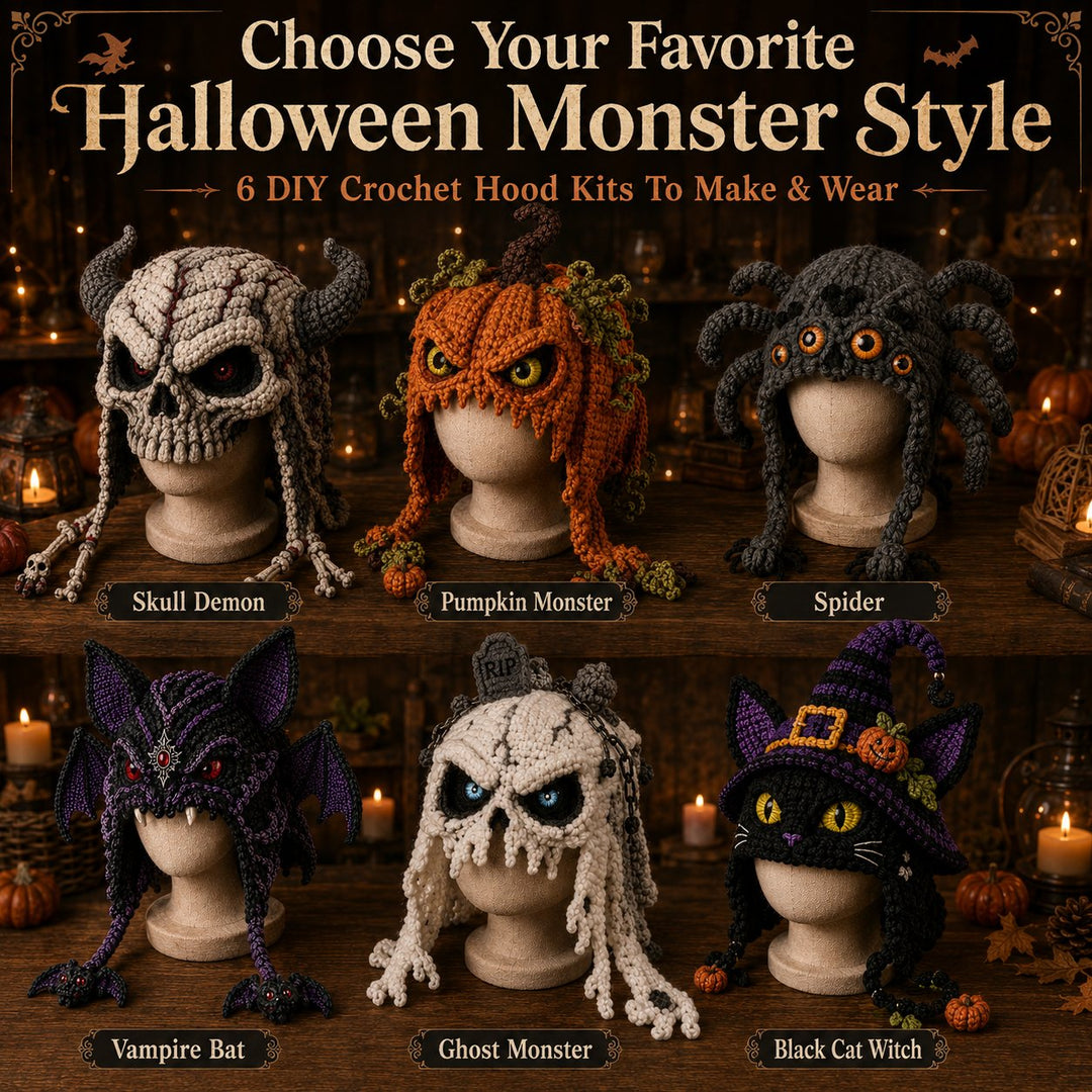 DIY-haakpakket voor een monsterkap