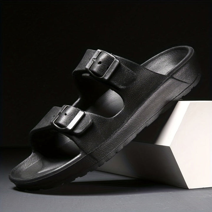 Men's Double Buckle Sandal-The Yellow Prime