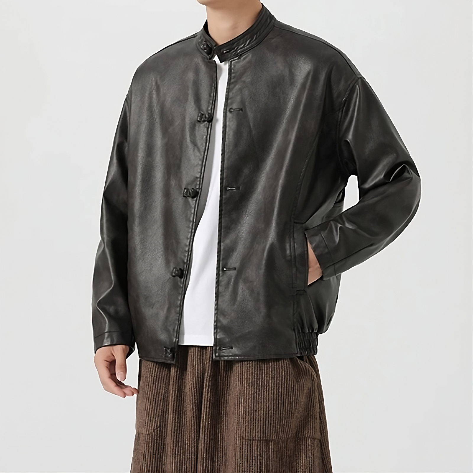 Men's Matte Leather Jacket - Easton Style-The Yellow Prime